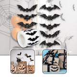Maxbell 1 Roll of 500 Halloween Bat Stickers for Journal Halloween Party Favor Decor Style A