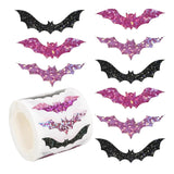Maxbell 1 Roll of 500 Halloween Bat Stickers for Journal Halloween Party Favor Decor Style B
