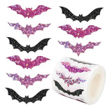 Maxbell 1 Roll of 500 Halloween Bat Stickers for Journal Halloween Party Favor Decor Style B