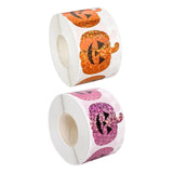 Maxbell 500 Pieces Halloween Pumpkin Stickers Decals for Scrapbook Party Card Making CH27