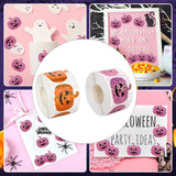 Maxbell 500 Pieces Halloween Pumpkin Stickers Decals for Scrapbook Party Card Making CH27