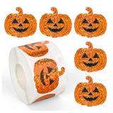 Maxbell 500 Pieces Halloween Pumpkin Stickers Decals for Scrapbook Party Card Making CH27