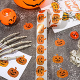 Maxbell 500 Pieces Halloween Pumpkin Stickers Decals for Scrapbook Party Card Making CH27
