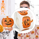 Maxbell 500 Pieces Halloween Pumpkin Stickers Decals for Scrapbook Party Card Making CH27