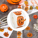 Maxbell 500 Pieces Halloween Pumpkin Stickers Decals for Scrapbook Party Card Making CH27