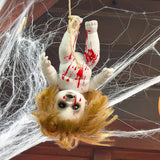 Maxbell Haunted Doll Hanging Creepy Halloween Doll for Home Halloween Indoor Outdoor girl small