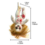 Maxbell Haunted Doll Hanging Creepy Halloween Doll for Home Halloween Indoor Outdoor girl small
