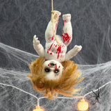 Maxbell Haunted Doll Hanging Creepy Halloween Doll for Home Halloween Indoor Outdoor girl small