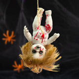Maxbell Haunted Doll Hanging Creepy Halloween Doll for Home Halloween Indoor Outdoor girl small