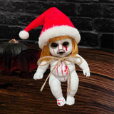 Maxbell Haunted Doll Hanging Creepy Halloween Doll for Home Halloween Indoor Outdoor santa girl large