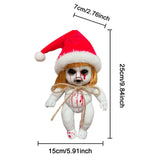 Maxbell Haunted Doll Hanging Creepy Halloween Doll for Home Halloween Indoor Outdoor santa girl large