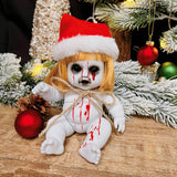 Maxbell Haunted Doll Hanging Creepy Halloween Doll for Home Halloween Indoor Outdoor santa girl large