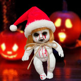 Maxbell Haunted Doll Hanging Creepy Halloween Doll for Home Halloween Indoor Outdoor santa girl large
