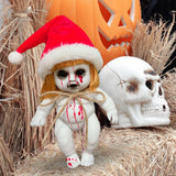 Maxbell Haunted Doll Hanging Creepy Halloween Doll for Home Halloween Indoor Outdoor santa girl small