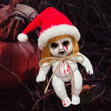 Maxbell Haunted Doll Hanging Creepy Halloween Doll for Home Halloween Indoor Outdoor santa girl small