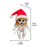 Maxbell Haunted Doll Hanging Creepy Halloween Doll for Home Halloween Indoor Outdoor santa girl small