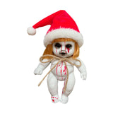 Maxbell Haunted Doll Hanging Creepy Halloween Doll for Home Halloween Indoor Outdoor santa girl small