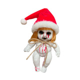 Maxbell Haunted Doll Hanging Creepy Halloween Doll for Home Halloween Indoor Outdoor santa girl small
