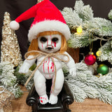 Maxbell Haunted Doll Hanging Creepy Halloween Doll for Home Halloween Indoor Outdoor santa girl small