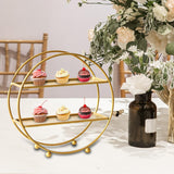 Maxbell 2 Tier Cupcake Stand Display Stand Cake Stand for Party Birthday Baby Shower gold