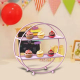 Maxbell 2 Tier Cupcake Stand Display Stand Cake Stand for Party Birthday Baby Shower pink