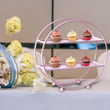 Maxbell 2 Tier Cupcake Stand Display Stand Cake Stand for Party Birthday Baby Shower pink