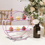 Maxbell 2 Tier Cupcake Stand Display Stand Cake Stand for Party Birthday Baby Shower pink