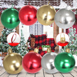 Maxbell Christmas Inflatable Ball Inflatable Xmas Ball for Porch Christmas Tree Yard Red