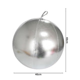 Maxbell Christmas Inflatable Ball Inflatable Xmas Ball for Porch Christmas Tree Yard Silver