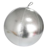 Maxbell Christmas Inflatable Ball Inflatable Xmas Ball for Porch Christmas Tree Yard Silver