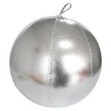 Maxbell Christmas Inflatable Ball Inflatable Xmas Ball for Porch Christmas Tree Yard Silver