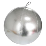 Maxbell Christmas Inflatable Ball Inflatable Xmas Ball for Porch Christmas Tree Yard Silver