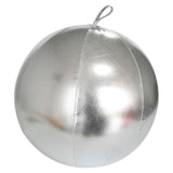 Maxbell Christmas Inflatable Ball Inflatable Xmas Ball for Porch Christmas Tree Yard Silver