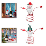 Maxbell Holiday Wine Bottle Glass Holder Kitchen Storage Rack for Bar Shelves Pantry Red Hat