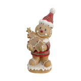 Maxbell Christmas Gingerbread Decoration Cute Tabletop Figure for Window Living Room with Santa Hat