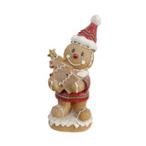 Maxbell Christmas Gingerbread Decoration Cute Tabletop Figure for Window Living Room with Santa Hat