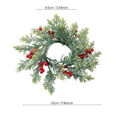 Maxbell Christmas Candle Ring Wreath Kitchen Cabinet Wreath for Chair Window Holiday