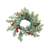 Maxbell Christmas Candle Ring Wreath Kitchen Cabinet Wreath for Chair Window Holiday