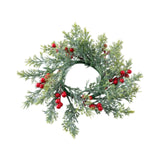 Maxbell Christmas Candle Ring Wreath Kitchen Cabinet Wreath for Chair Window Holiday