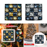Maxbell 44 Pieces Christmas Ornaments Xmas Tree Ball for Holiday Wedding Engagements blue and gold