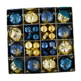 Maxbell 44 Pieces Christmas Ornaments Xmas Tree Ball for Holiday Wedding Engagements blue and gold