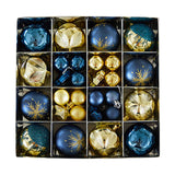 Maxbell 44 Pieces Christmas Ornaments Xmas Tree Ball for Holiday Wedding Engagements blue and gold