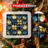 Maxbell 44 Pieces Christmas Ornaments Xmas Tree Ball for Holiday Wedding Engagements blue and gold
