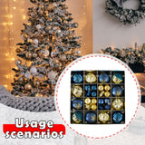Maxbell 44 Pieces Christmas Ornaments Xmas Tree Ball for Holiday Wedding Engagements blue and gold