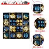 Maxbell 44 Pieces Christmas Ornaments Xmas Tree Ball for Holiday Wedding Engagements blue and gold