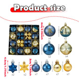 Maxbell 44 Pieces Christmas Ornaments Xmas Tree Ball for Holiday Wedding Engagements blue and gold