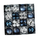 Maxbell 44 Pieces Christmas Ornaments Xmas Tree Ball for Holiday Wedding Engagements blue and argent
