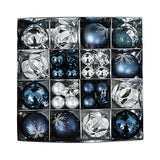 Maxbell 44 Pieces Christmas Ornaments Xmas Tree Ball for Holiday Wedding Engagements blue and argent