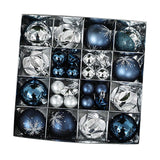 Maxbell 44 Pieces Christmas Ornaments Xmas Tree Ball for Holiday Wedding Engagements blue and argent
