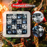 Maxbell 44 Pieces Christmas Ornaments Xmas Tree Ball for Holiday Wedding Engagements blue and argent